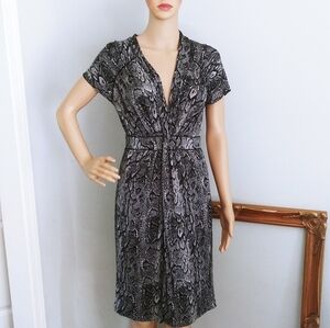 BCBGmaxazria snake skin‎ print dress midi party